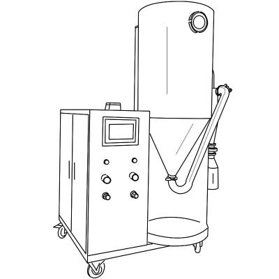 Experimental spray dryer